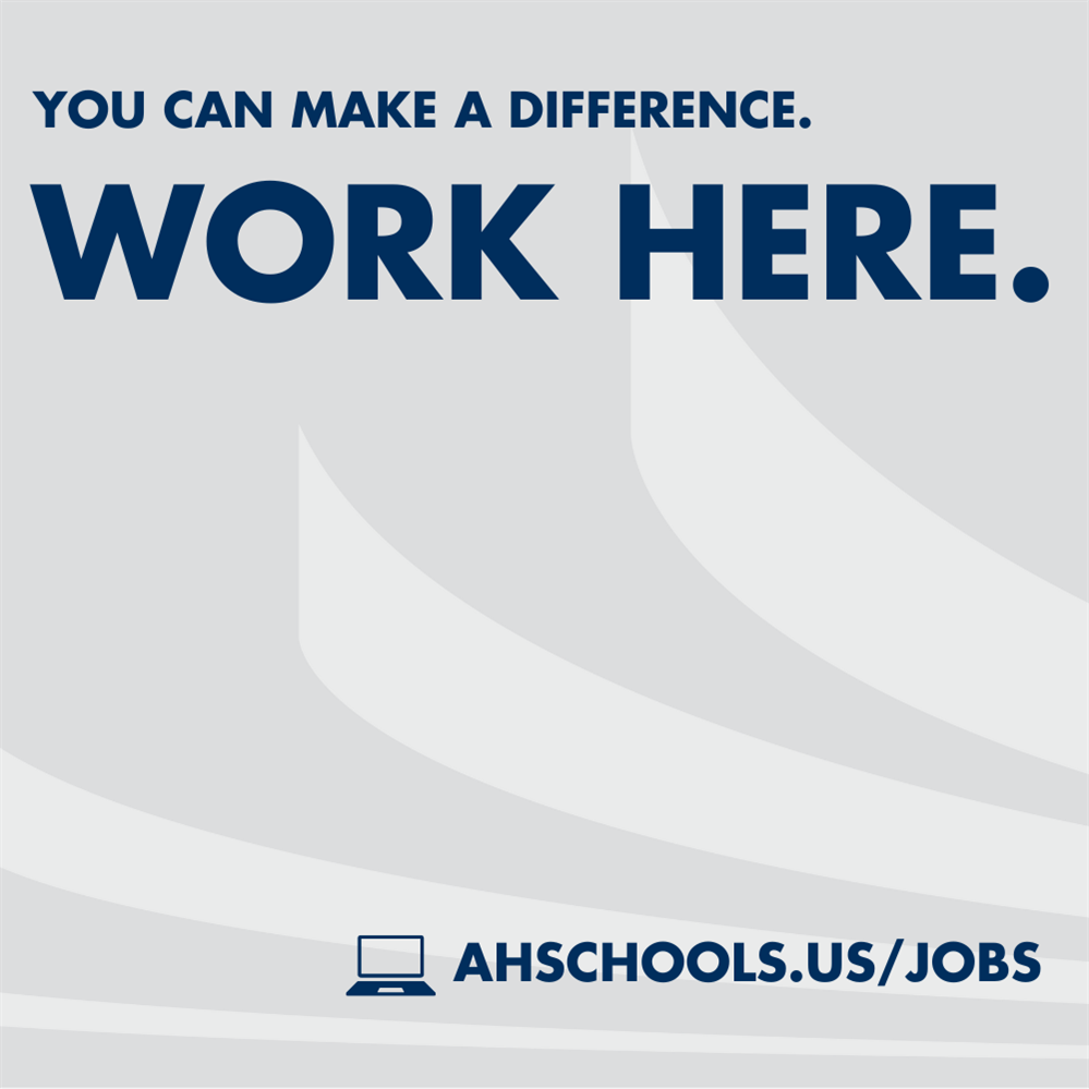   Graphic reading You can Make a difference. Work here.